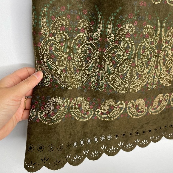 Vintage paisley scallop hem skirt - Picture 2 of 6